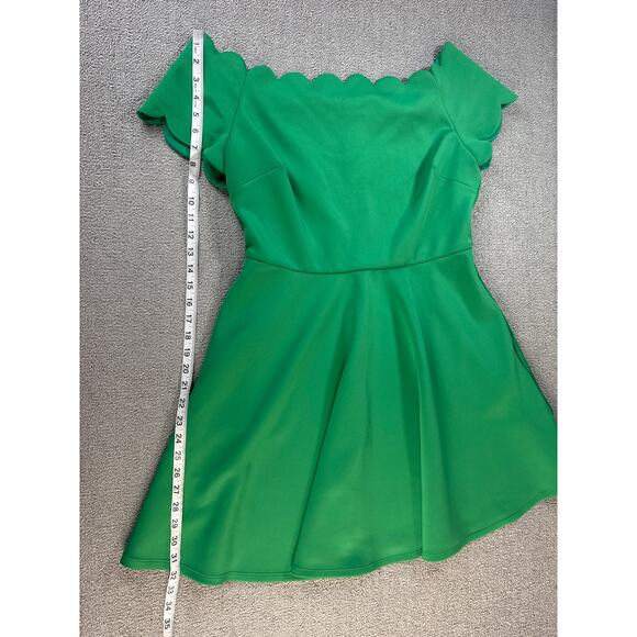 Ted Baker Fellama Bardot Scallop Skater Dress Green Size 14 - Picture 10 of 13